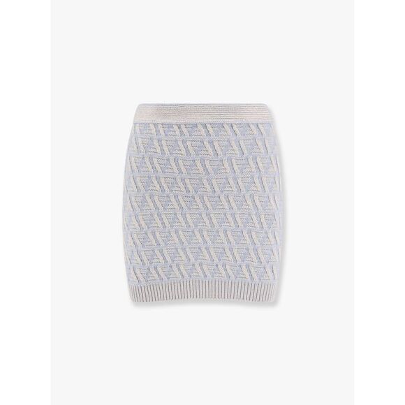 Fendi Women Ff Wool And Cashmere Skirt